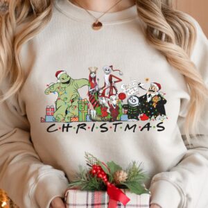 Nightmare Before Christmas Characters Squad Merry Xmas Sweatshirt