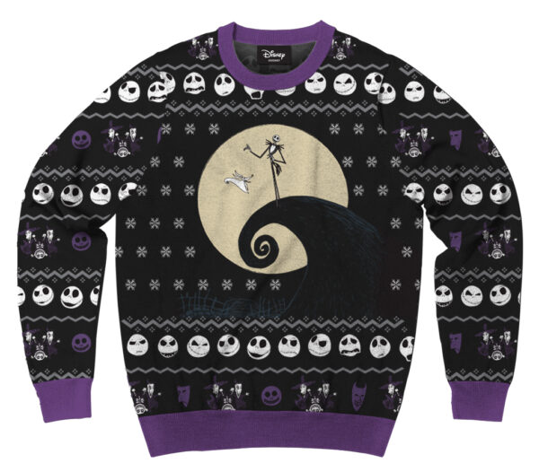 Nightmare Before Christmas Jack Faces Ugly Sweater