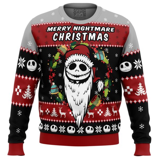 Nightmare Before Christmas Ugly Sweater Skellington Santa