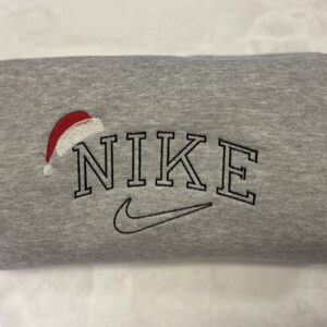 Nike Embroidered Sweatshirt Matching Santa Hat Christmas Gift