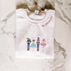 Nutracker Ballet Embroideried Christmas Sweatshirt