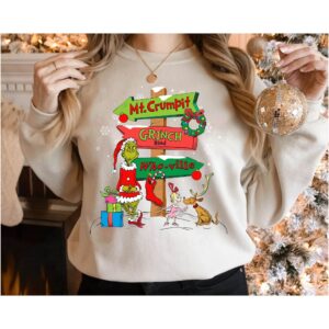 Santa Grinch And Friends Christmas Sweatshirt