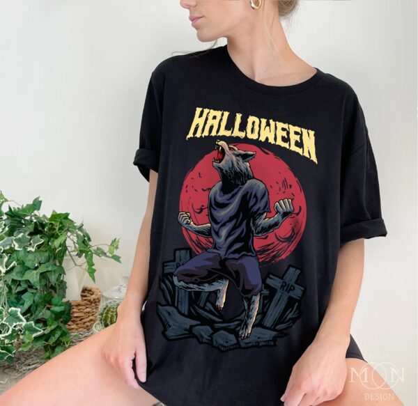 Scary Werewolf Monster Halloween Shirt