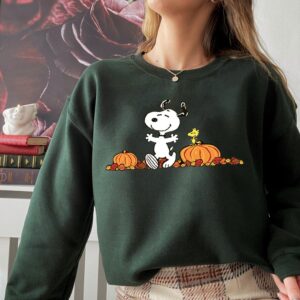 Snoopy Autumn Pumpkins Halloween Thanksgiving Sweatshirt