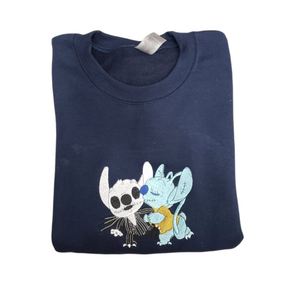 Stitch And Angel As Jack Sally Nightmare Before Christmas Shirt