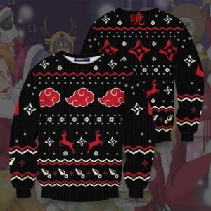 Ugly Akatsuki Symbol Logo Naruto Christmas Sweater