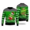 Ugly Grinch Christmas Sweater Santa Hat Funny