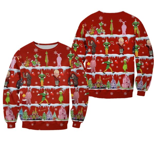 Ugly Grinch Christmas Sweater The Pattern Xmas Red 2024