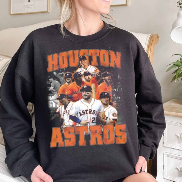 Vintage Astros Baseball Style MLB Sweatshirt HoodieTee