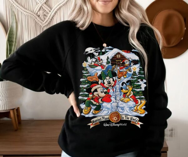 Vintage Christmas Mickey And Friends Sweatshirt