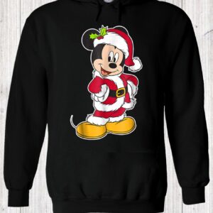 Vintage Disney Hoodie Mickey Mouse Santa