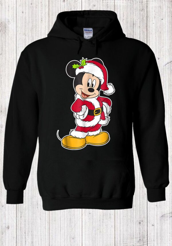 Vintage Disney Hoodie Mickey Mouse Santa