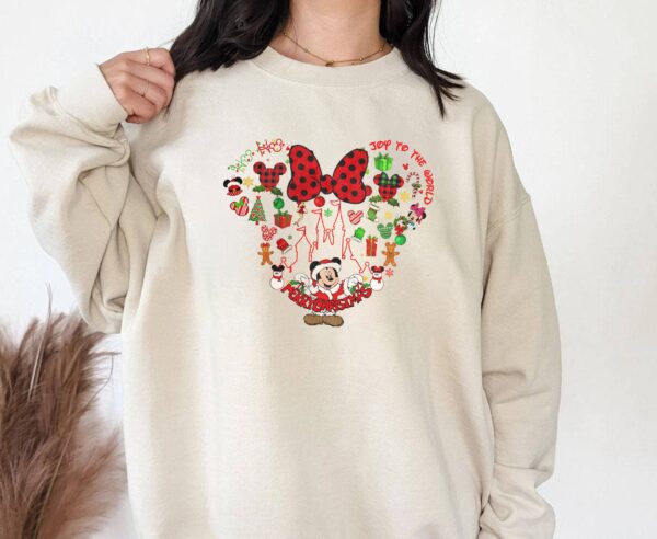 Vintage Disney Sweatshirt Mickey Merry Christmas