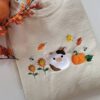 Vintage Embroidered Sweatshirt Inspired Boo Halloween