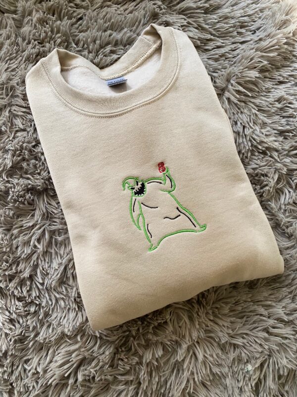 Vintage Embroidered Sweatshirt Inspired Oogie Boogie