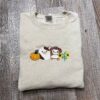 Vintage Embroidered Sweatshirt Little Leaves Thanksgiving Halloween Gift