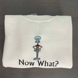 Vintage Embroidered Sweatshirt Squidward Gift for Cartoon Lover