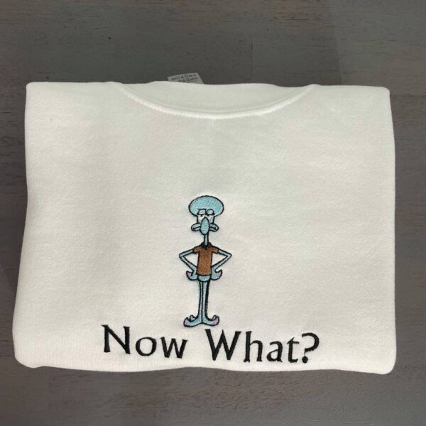 Vintage Embroidered Sweatshirt Squidward Gift For Cartoon Lover