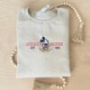 Love Heart Minnie & Mickey Embroidered Sweatshirt