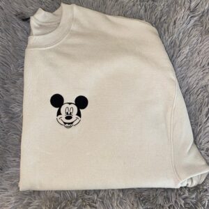 Vintage Mickey Mouse Embroidered Sweatshirt Gift For Lover