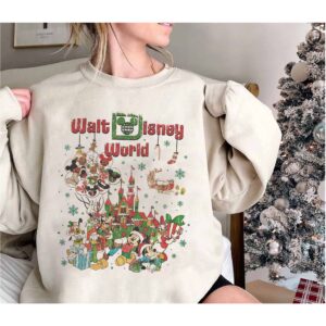 Vintage Walt Disney World Mickey Mouse Christmas Sweatshirt