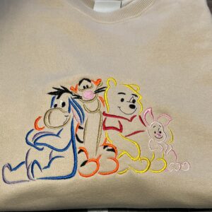 Vintage Winnie The Pooh And Friends Embroidered Sweatshirt