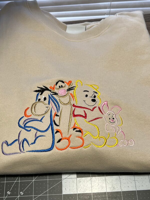 Vintage Winnie The Pooh And Friends Embroidered Sweatshirt