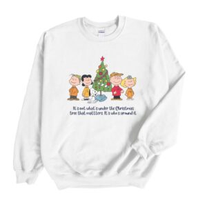 Who’s Around Tree Christmas With Charlie Brown Sweatshirt