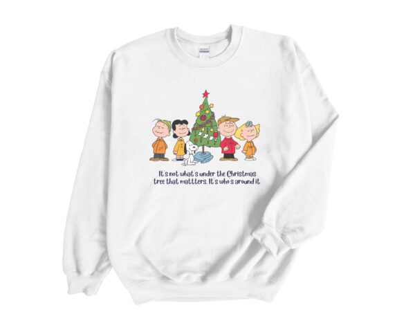 Who’s Around Tree Christmas With Charlie Brown Sweatshirt