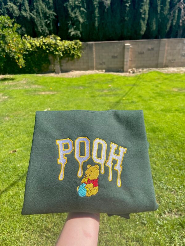 Winnie The Pooh Inspired Embroidered Sweatshirt Hoodie