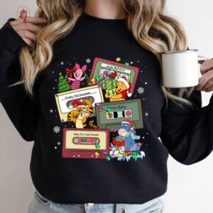 Winnie The Pooh Listening Christmas Song Sweatshirt