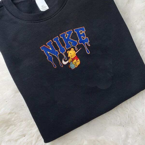 Blue Drip Nike Winnie The Pooh Embroidered Sweatshirt