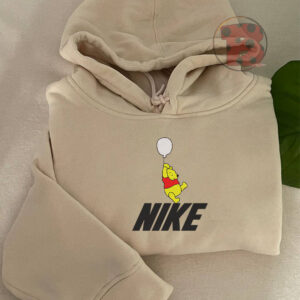 Vintage Winnie The Pooh Holding Balloon Nike Embroidered Sweatshirt