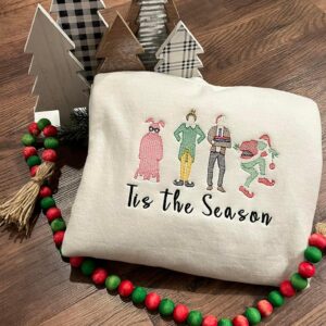 Christmas Famous Four Character Movie Embroidered Sweatshirt