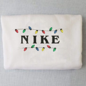 Colorful Lightbulbs Nike Embroidered Sweatshirt