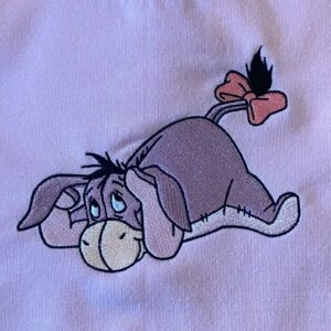 Disney Eeyore Winnie the Pooh Embroidered Sweatshirt Hoodie Tee