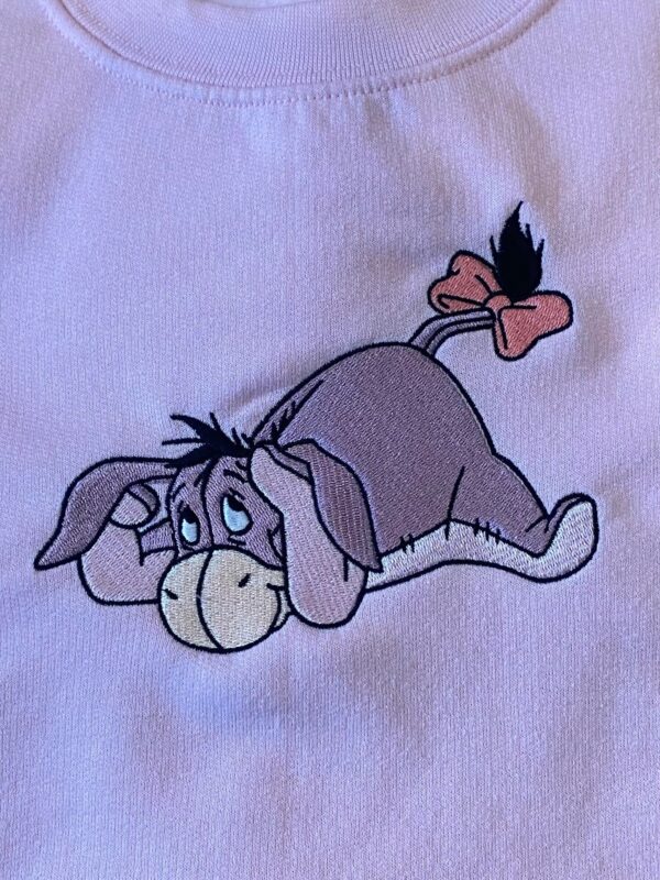 Disney Eeyore Winnie the Pooh Embroidered Sweatshirt Hoodie Tee