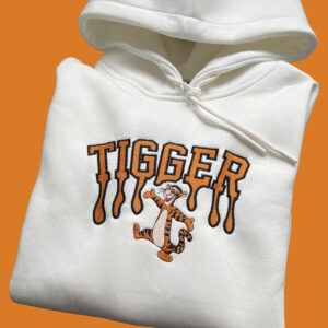 Drip Tigger Winnie the Pooh Movie Embroidered Sweatshirt Hoodie