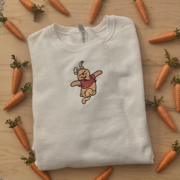 Easter Bunny Winnie The Pooh Embroidered Sweatshirt