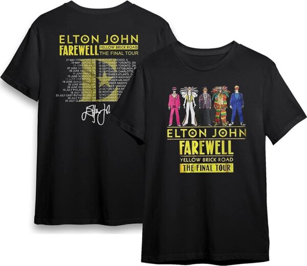 Elton John Farewell Yellow Brick Road Concert Music 2022 T-Shirt