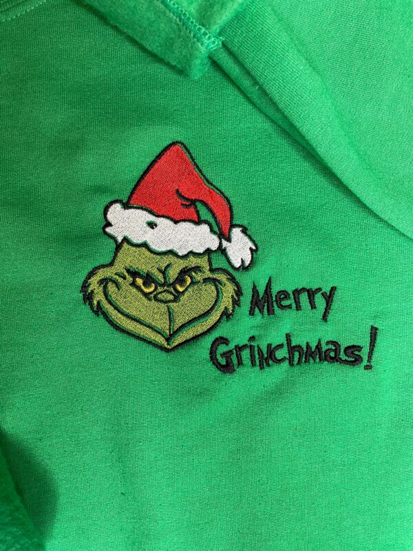 Embroidered Grinch Merry Grinchmas Sweatshirt