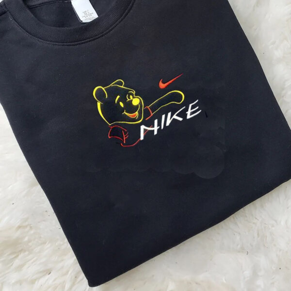 Embroidered Happy Winnie The Pooh Nike Sweatshirt