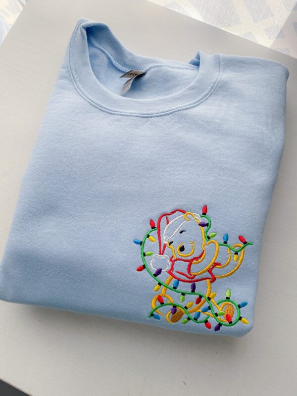 Embroidered Lights Winnie The Pooh Christmas Sweatshirt