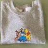 Embroidered Winnie the Pooh and Piglet Chatting Together Sweatshirt