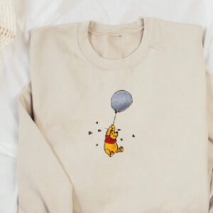 Embroidered Winnie the Pooh Love Balloon Sweatshirt