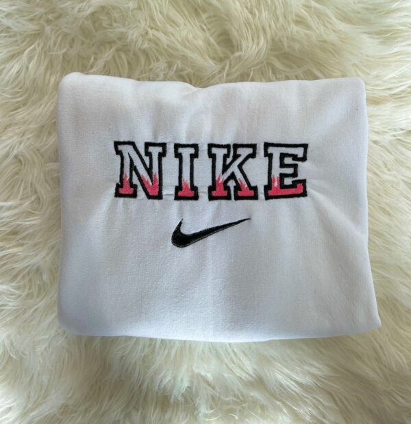 Fire Nike Embroidered Sweatshirt Hoodie Tee