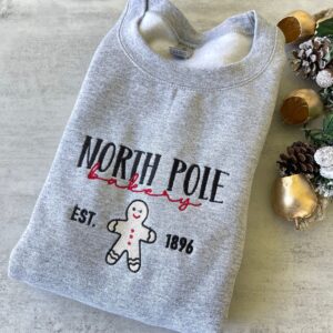 Gingerbread North Pole Bakery Embroidered Sweatshirt