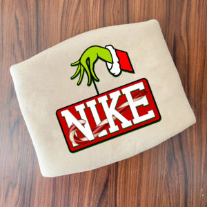 Grinch Hand Hoding Nike Christmas Sweatshirt