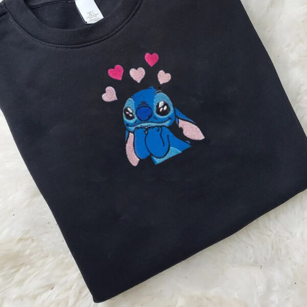 Heart Stitch Embroidered Sweatshirt