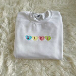 Hearts Nike Embroidered Sweatshirt Hoodie Tee